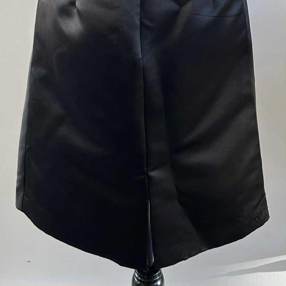 Bill Levkoff Espresso Satin Strapless Ruched Dress w/ Convertible Straps – US 10 - Picture 6 of 9